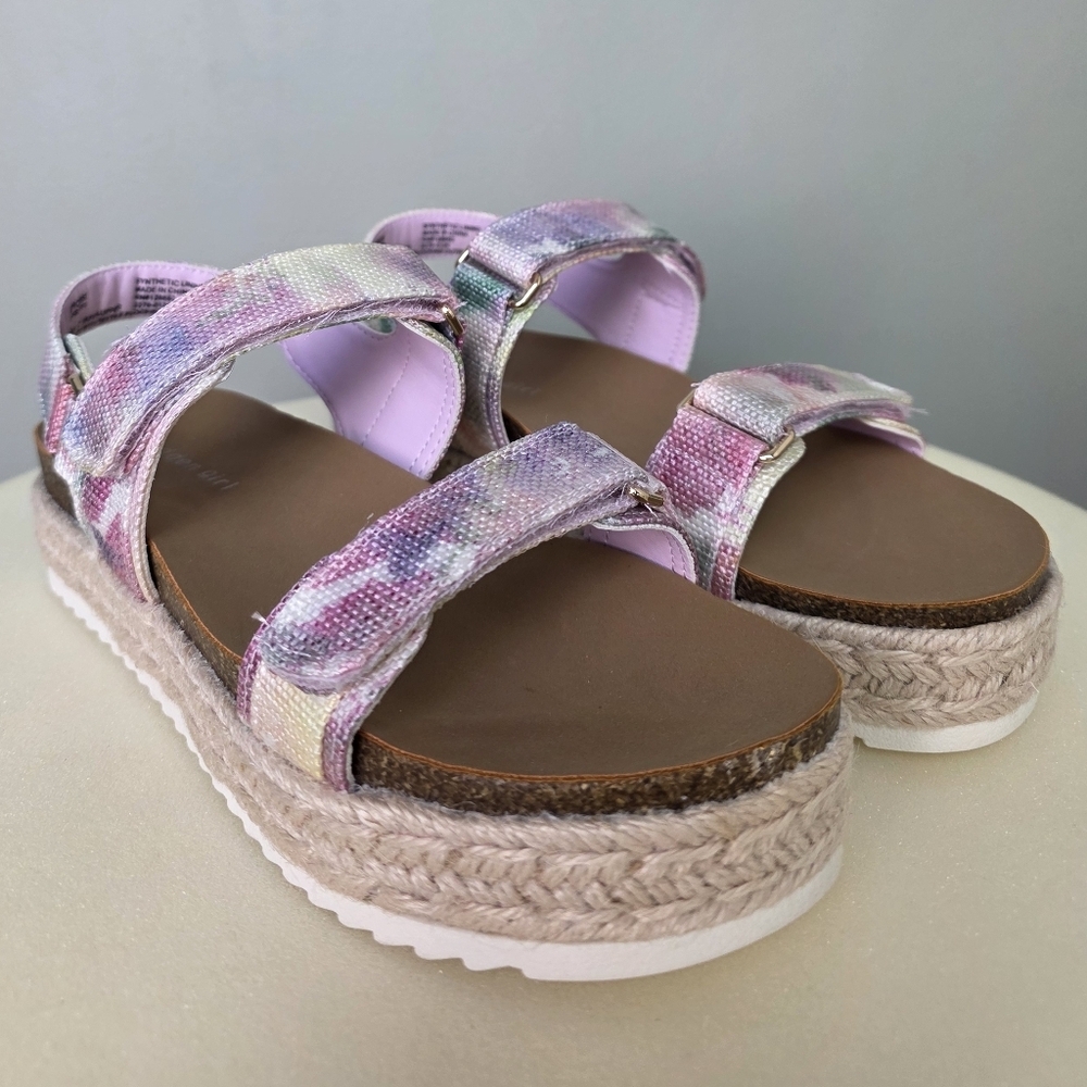 Madden Girl Teddy-T Pastel Tie-Dye Platform Velcro Sandals, Size 4 NEW IN BOX! - Picture 5 of 15